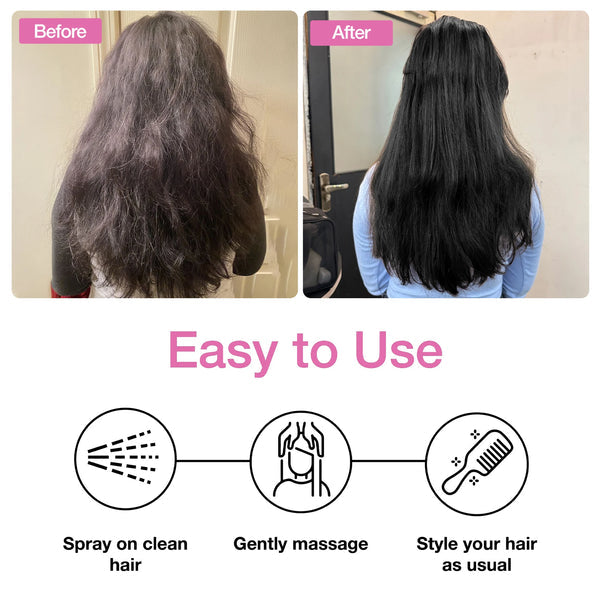Soulflower Rosemary Water Hair Spray with 1% Niacinamide for Hair Growth & Frizz Control
