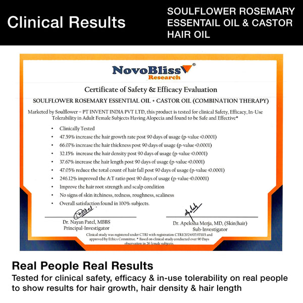 Soulflower Clinically Proven Rosemary Essential Oil for Hair Growth