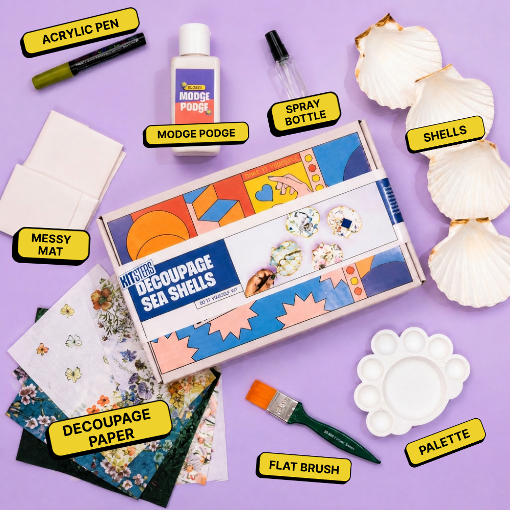 DIY Decoupage Shells Kit