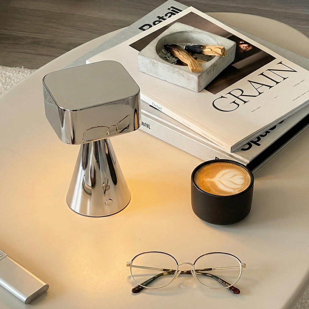 Chrome Portable Lamp Titanium