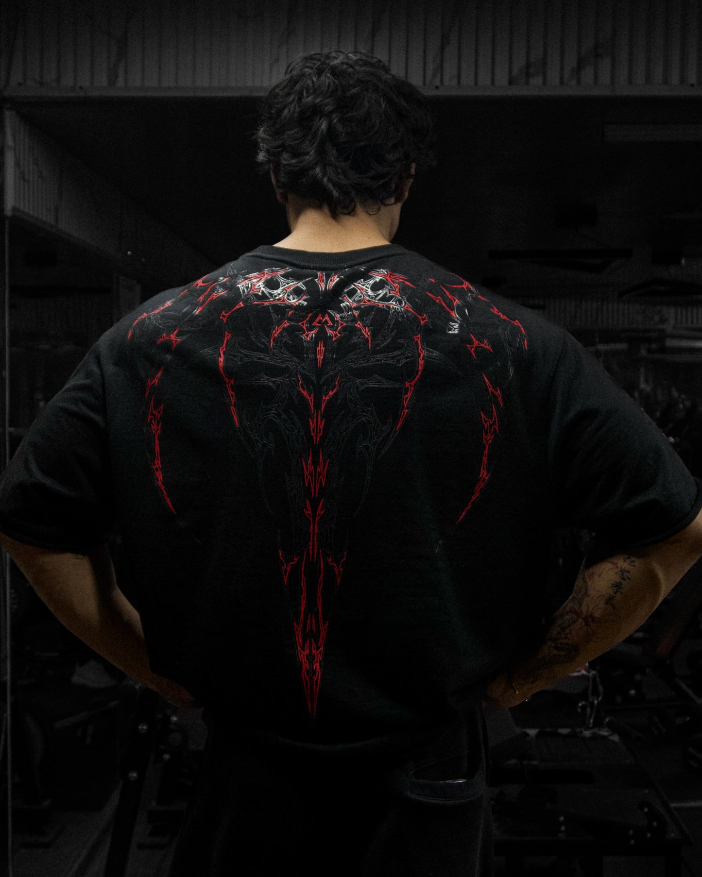 FeralWings Oversized Boxy Tee - Blood Red (Unisex)
