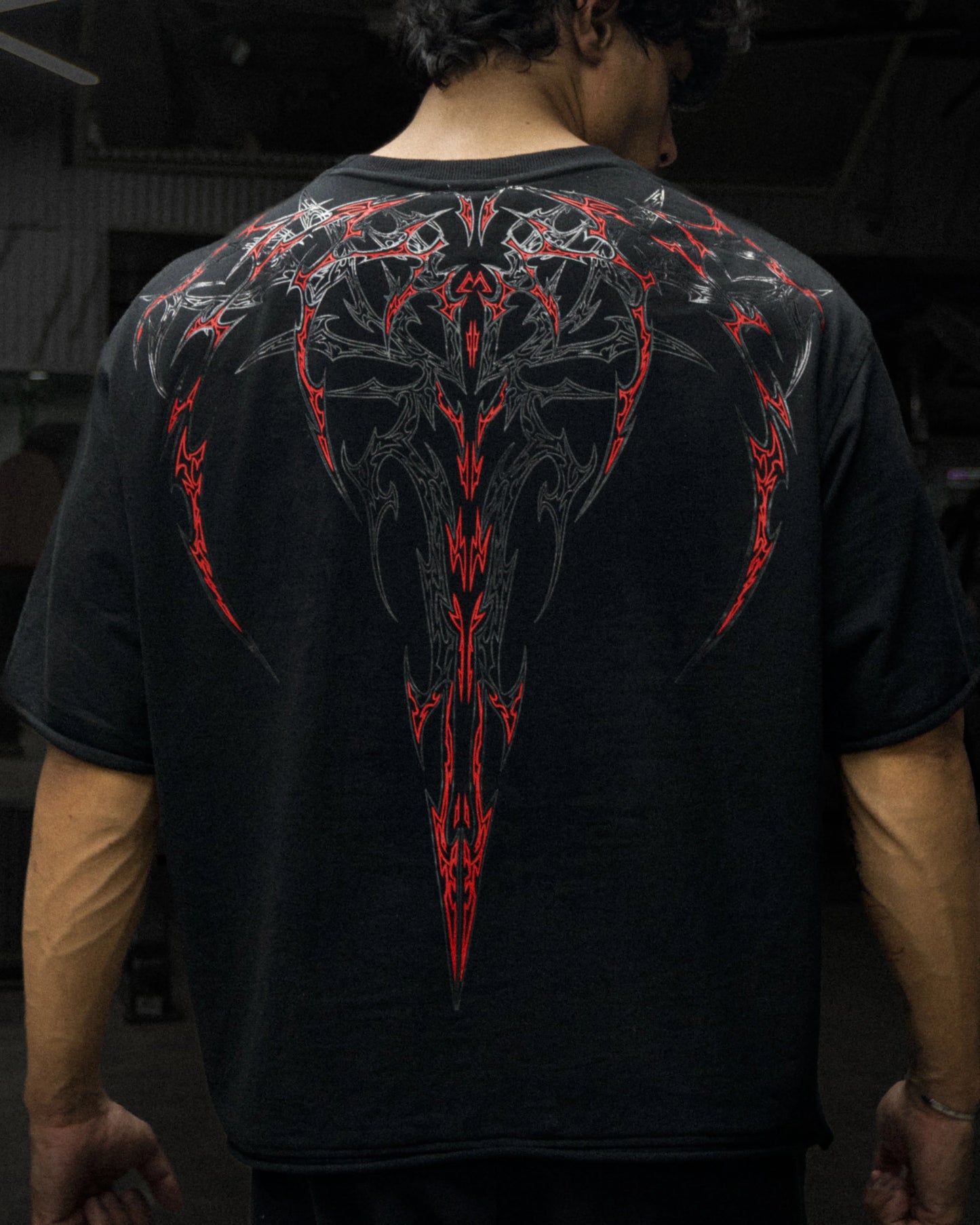 FeralWings Oversized Boxy Tee - Blood Red (Unisex)