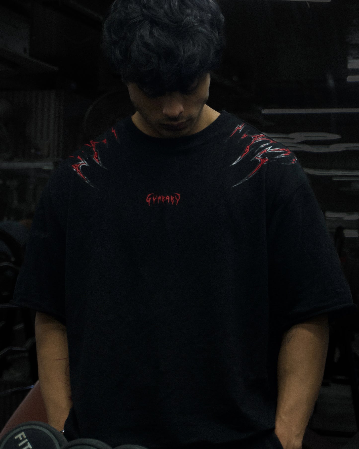 FeralWings Oversized Boxy Tee - Blood Red (Unisex)