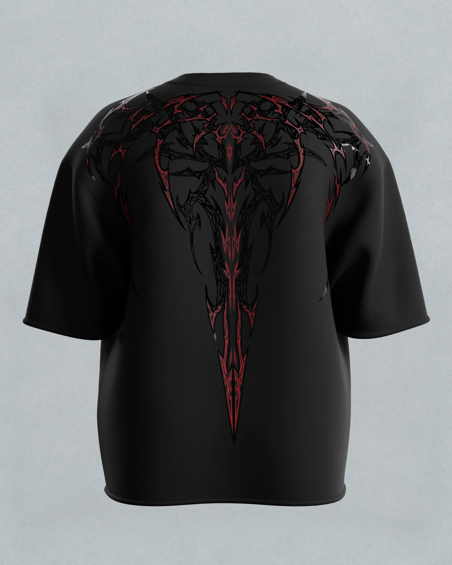 FeralWings Oversized Boxy Tee - Blood Red (Unisex)