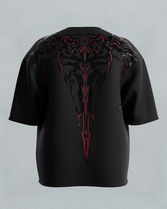 FeralWings Oversized Boxy Tee - Blood Red (Unisex)