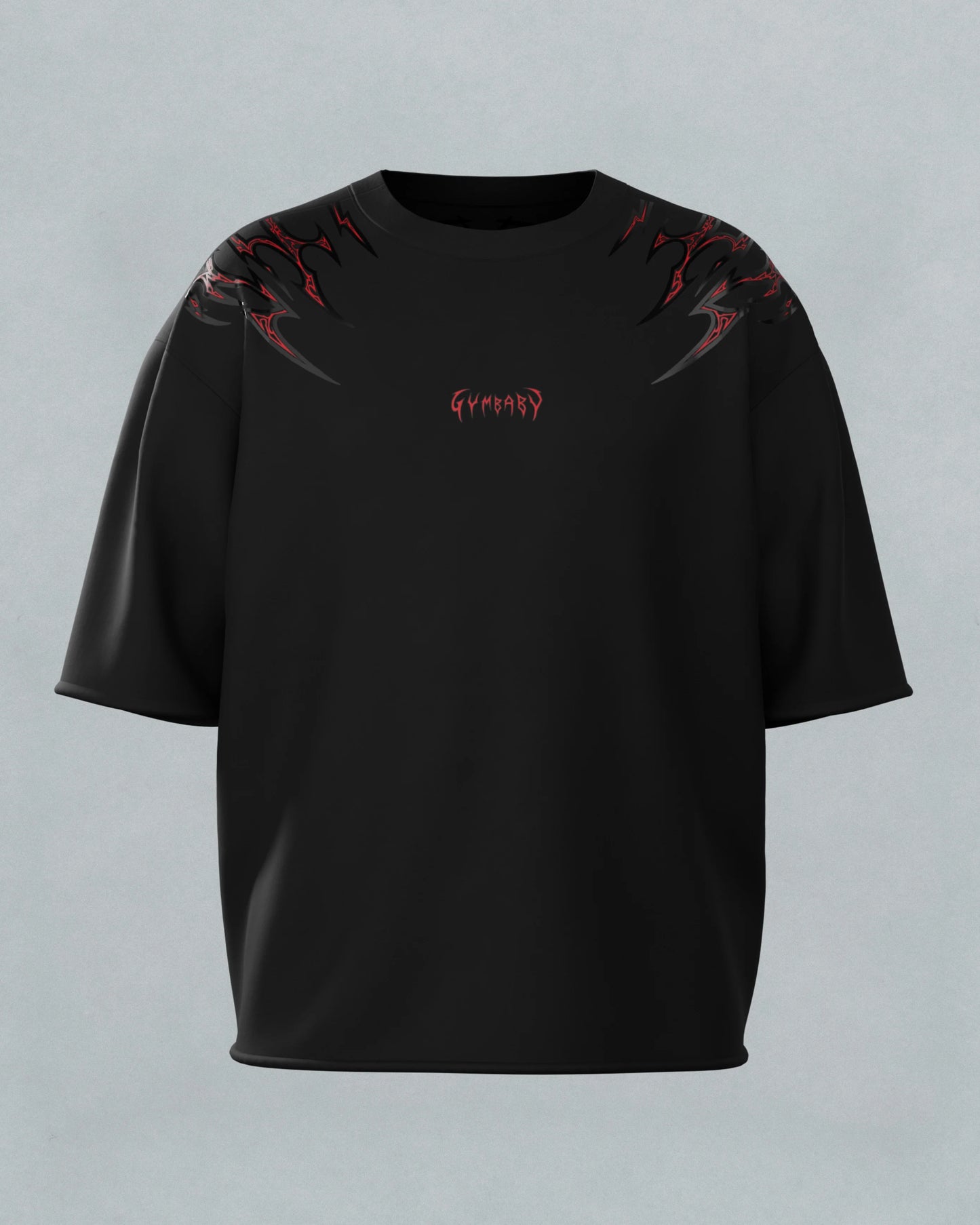 FeralWings Oversized Boxy Tee - Blood Red (Unisex)