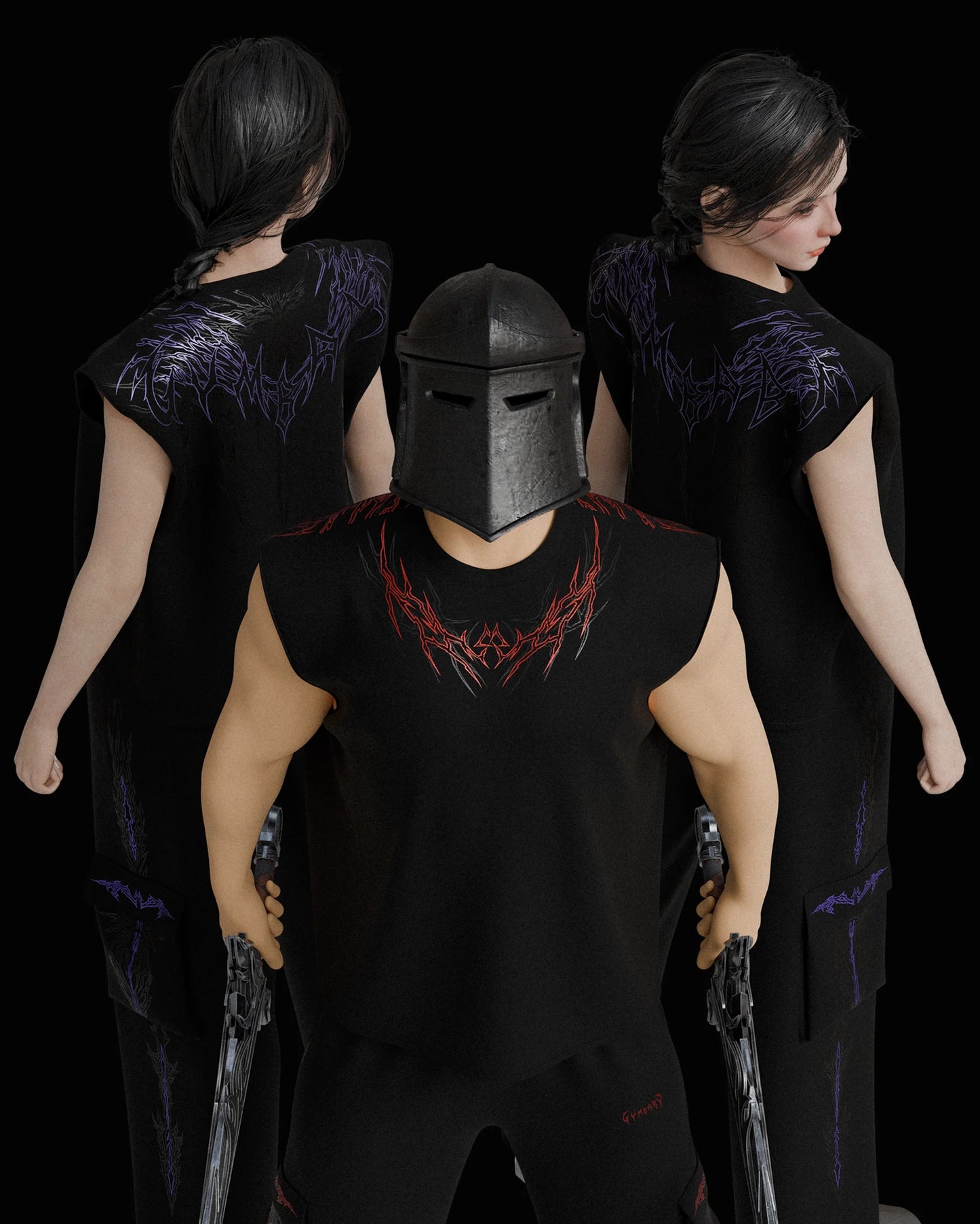 Hellscar Oversized Tank - Blood Red