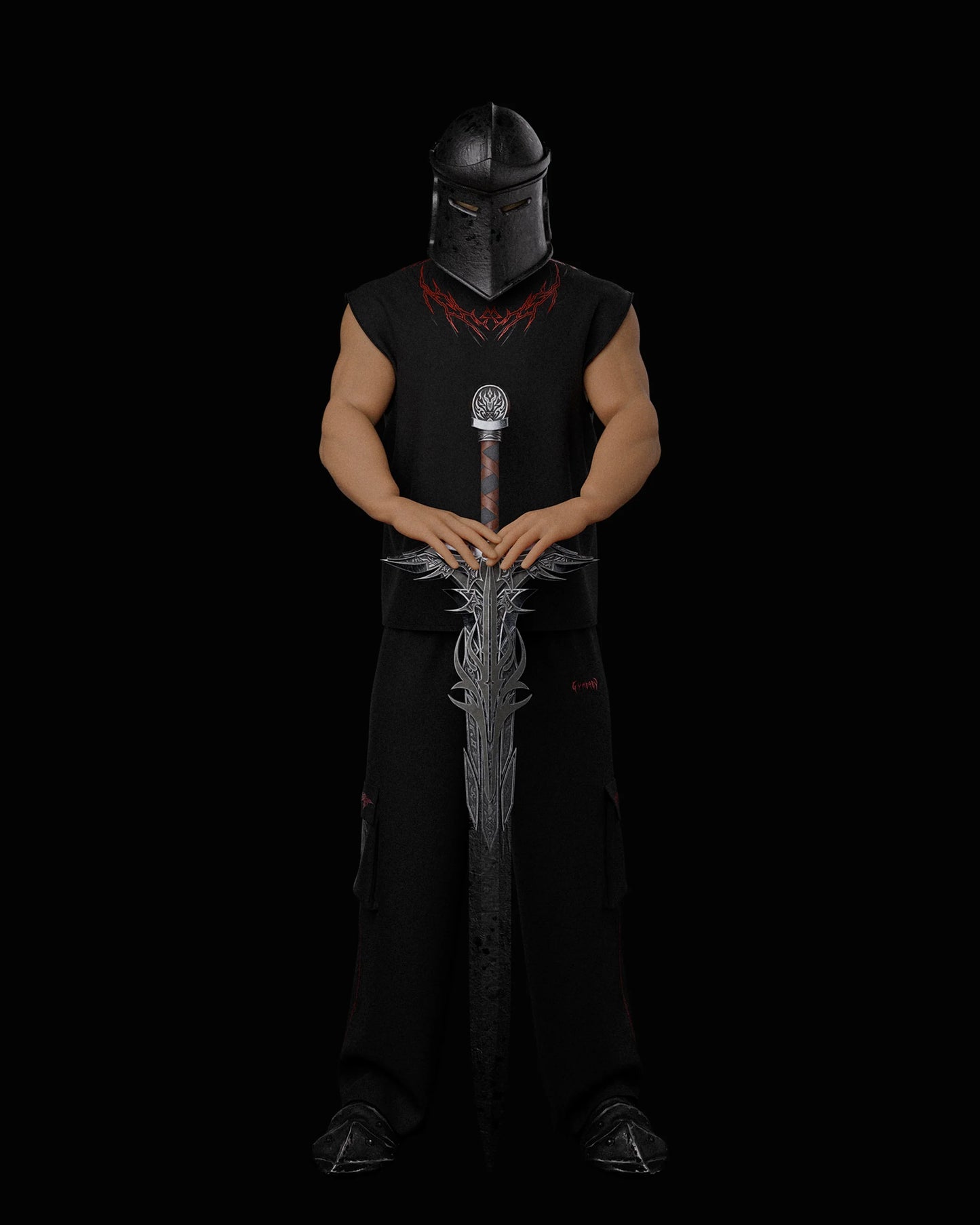 Hellscar Oversized Tank - Blood Red