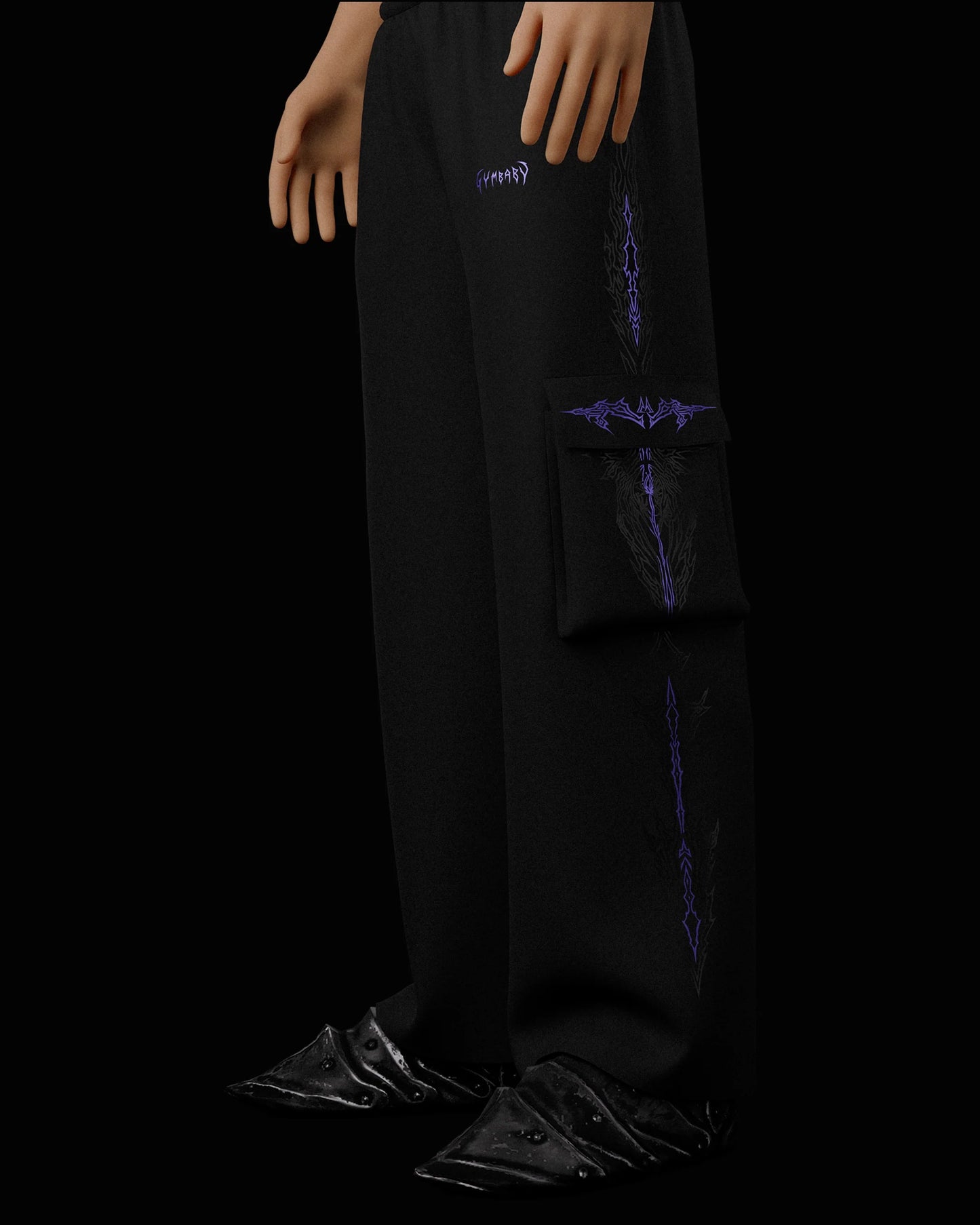 FeralWalk Oversized Cargo Joggers - Purple