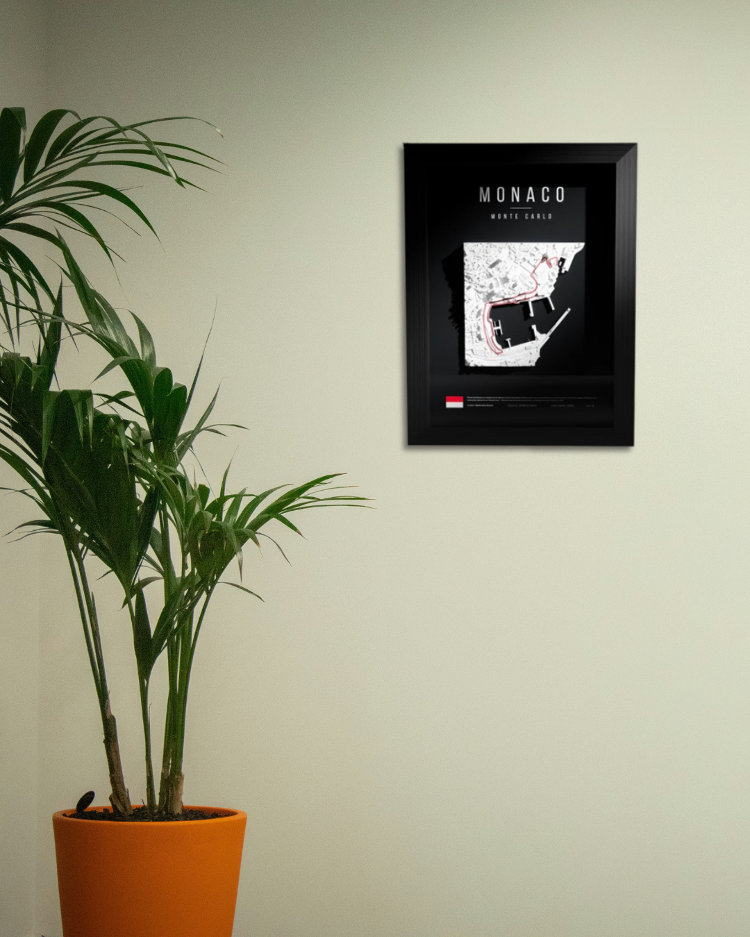 F1 Monaco 3D Wall Frame (Geographic)