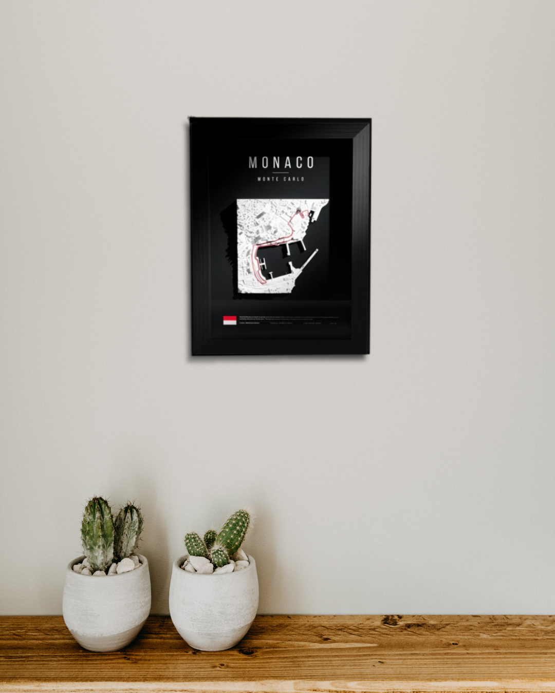F1 Monaco 3D Wall Frame (Geographic)
