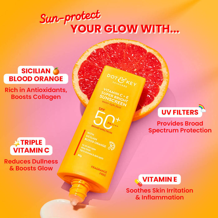 Dot & Key Vitamin C + E Sunscreen, SPF 50+ PA++++