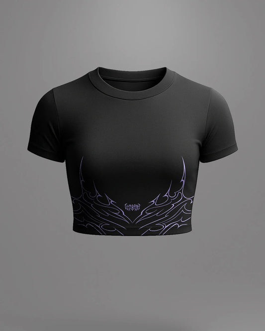Valkyrie Half Sleeve Compression Crop Top