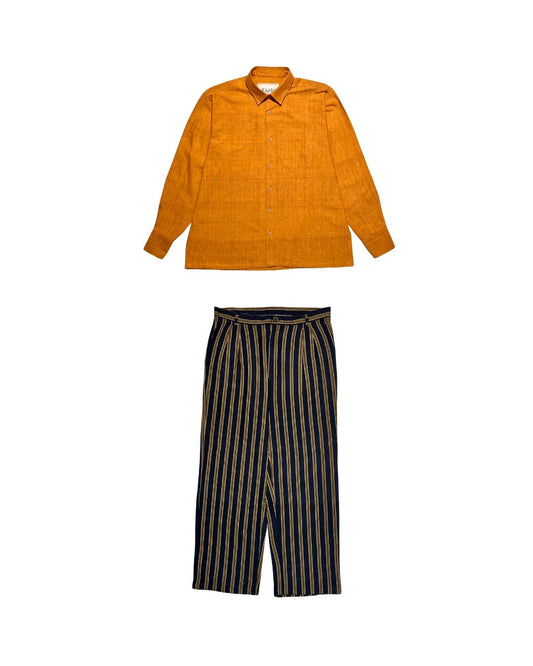 Amber & Midnight Handwoven Co - ord Set – 100% Cotton, Made With Love - Kaaro - handwoven cotton - sustainable - ethical