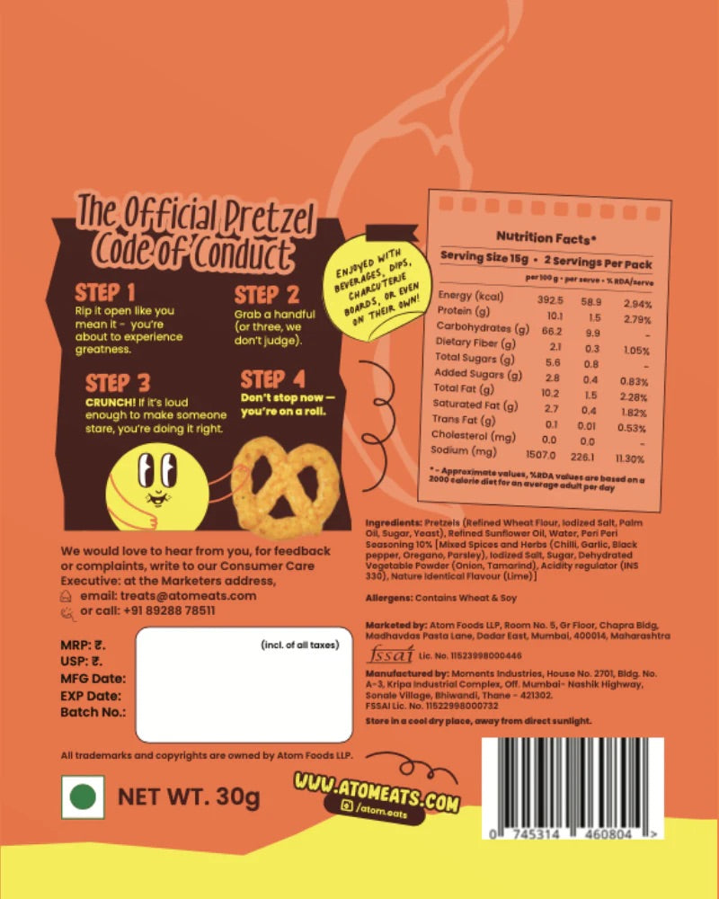 Spicy Peri Peri Pretzels (30G PACK)