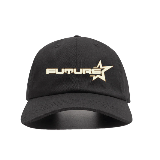 Future Star Embroidery Text - Black Baseball Cap
