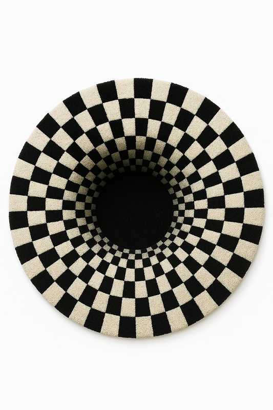Vortex Optical Illusion B&G Rug by Just Rugs