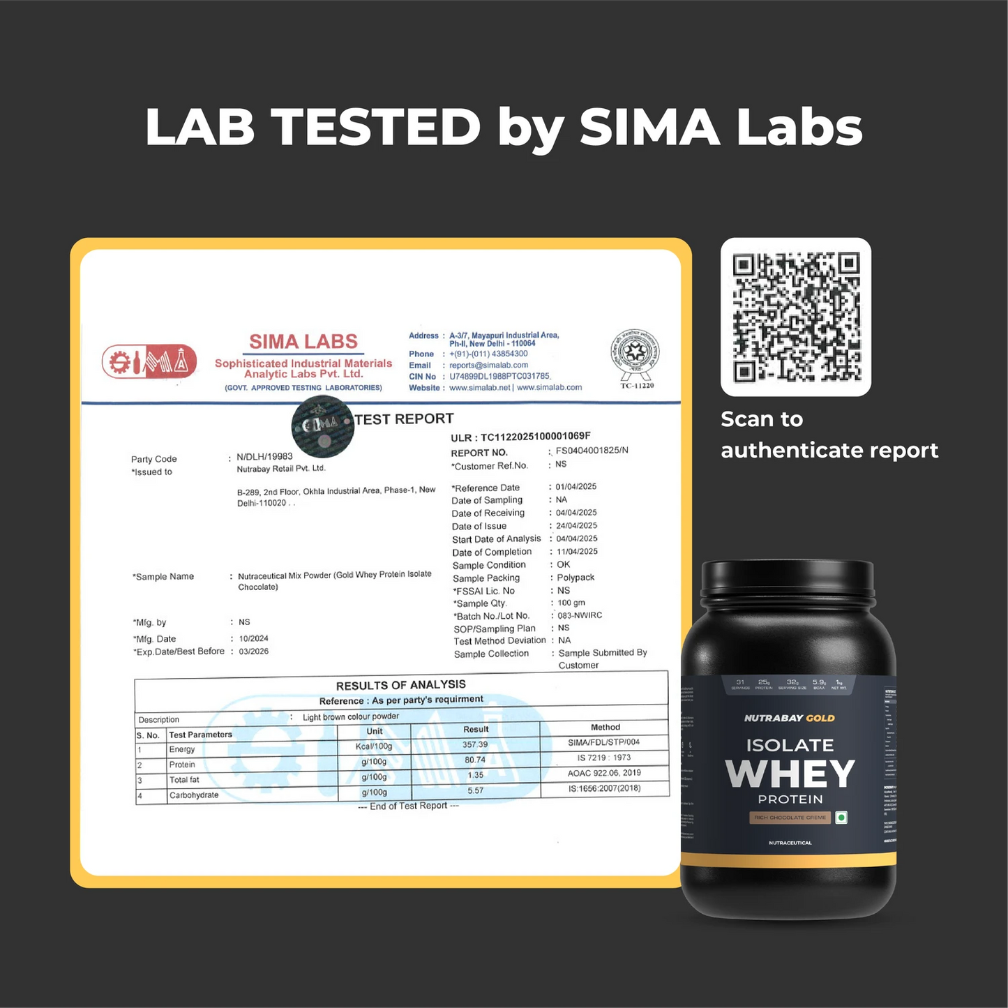 Nutrabay Gold 100% Whey Protein Isolate - 1 Kg (2.2 Lb), Rich Chocolate Creme
