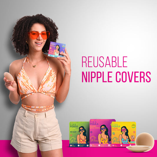 Reusable Nipple Covers | Pink Polka