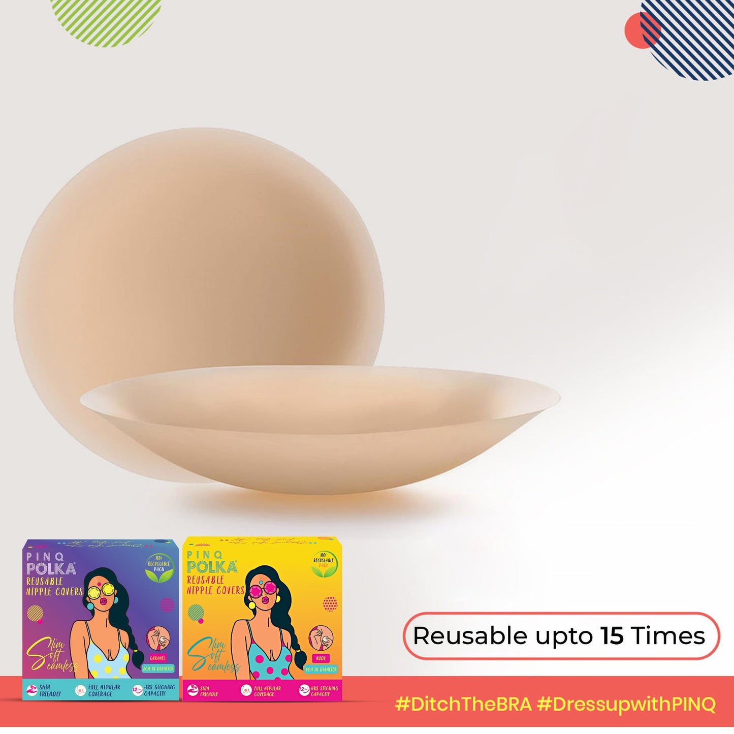 Reusable Nipple Covers | Pink Polka
