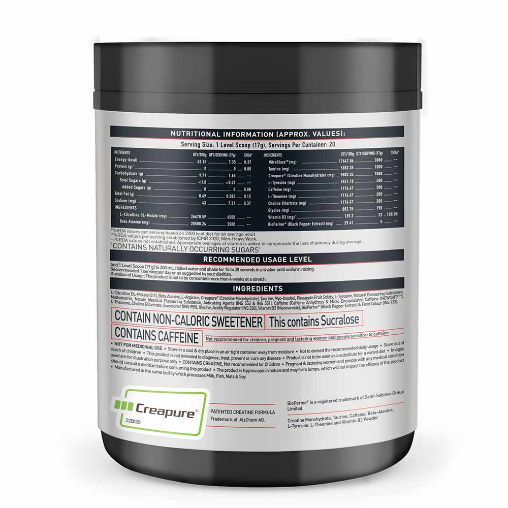 MuscleBlaze Pre Workout WrathX  340 g