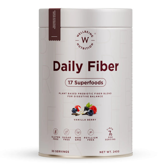 Daily Fiber | Vanilla Berry Flavour | Wellbeing Nutrition