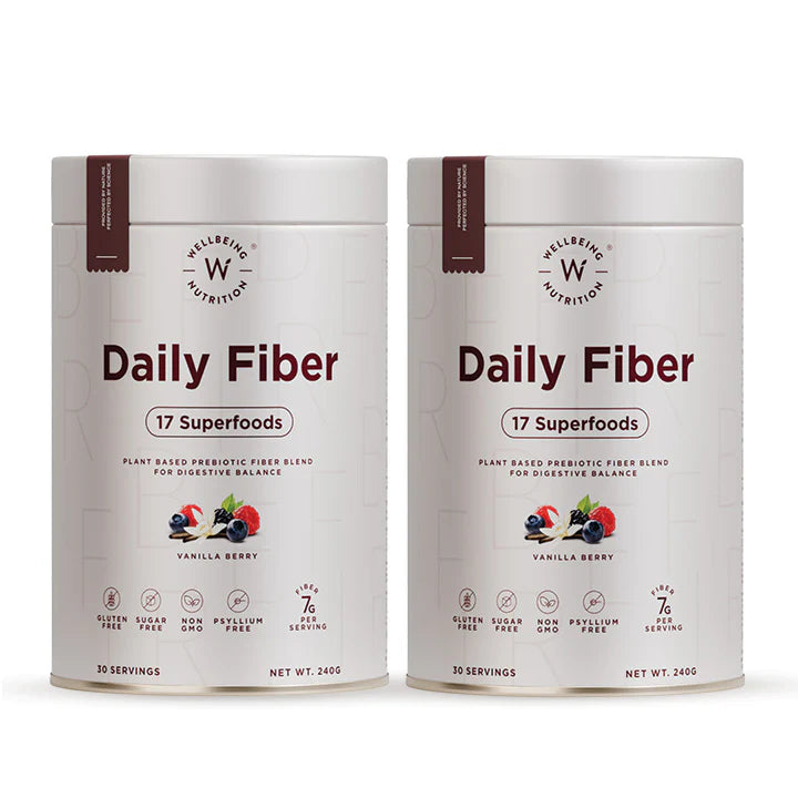 Daily Fiber | Vanilla Berry Flavour | Wellbeing Nutrition